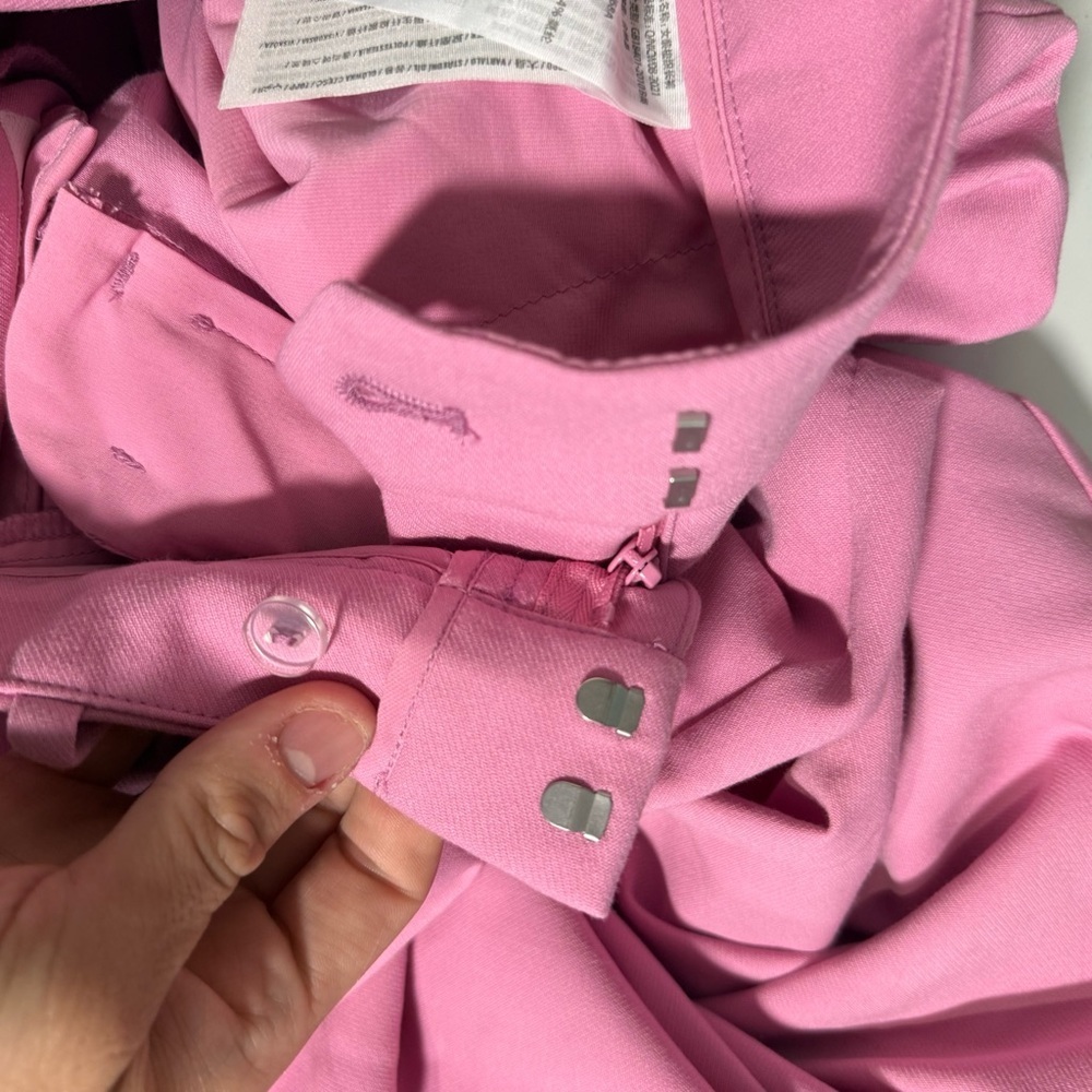 Abercrombie & Fitch Sloane Tailored Wide Leg Pants Pink Pleated Size 4 / 27 - Picture 10 of 11